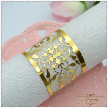 Laser Cut Thank You Gift Gold 2017 India Napkin Rings For Wedding Laser Cut Thank You Gift Gold 2017 India Napkin Rings For Wedding Table Decorations