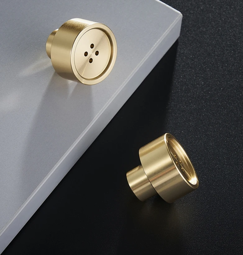 Creative Button Brass Handle For Drawer Wardrobe Door Handle C1377