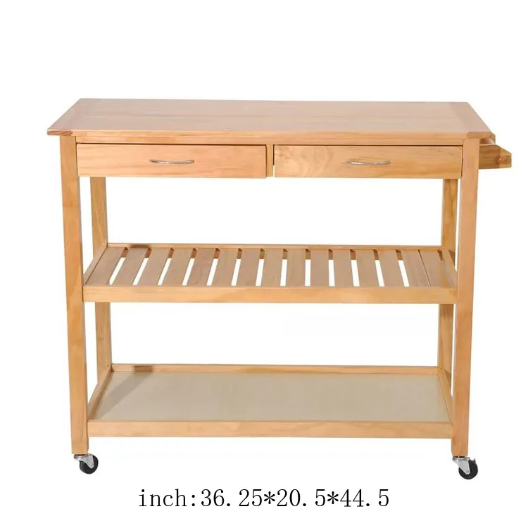 Solid Wood Food Cart Manufacturer Mobile Kitchen Rolling Cart Buy