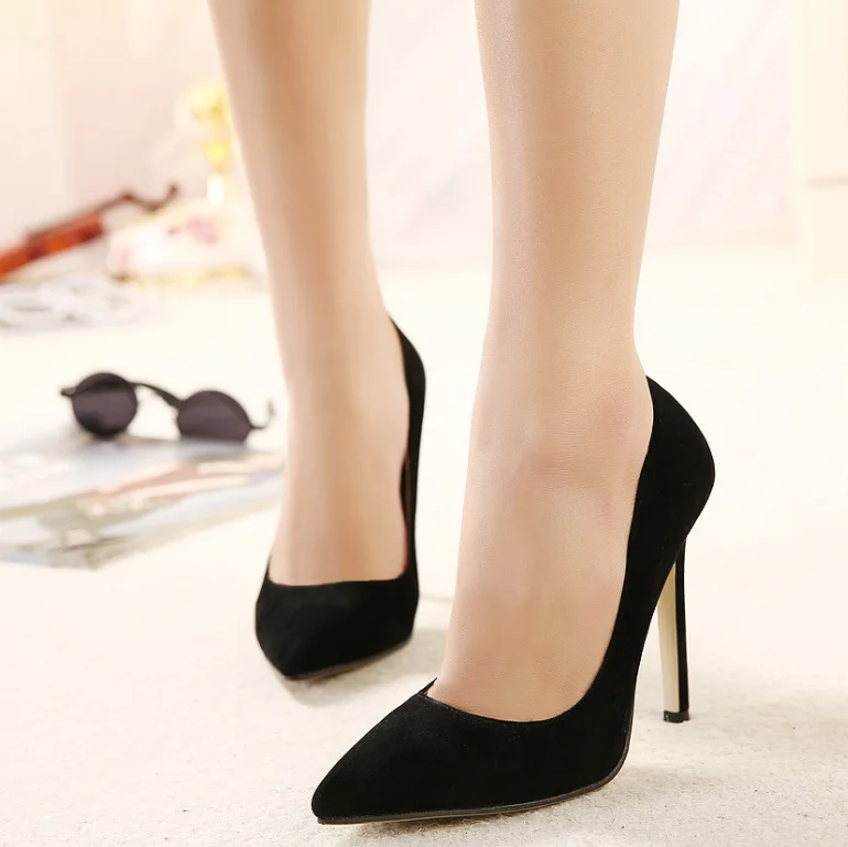 black high heel wedges