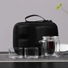Wholesale outdoor portable travel teapot Japanese glass Kungfu tea set
