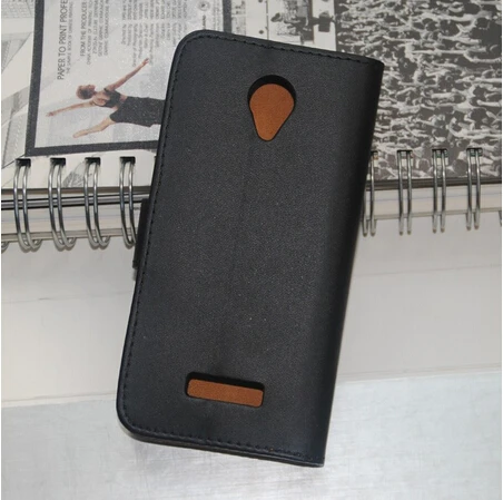 TPU inside PU Leather Cell Phone Case For Micromax Canvas spark Q380