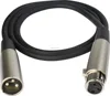 XLR Microphone Male to Female Audio Cable Black 0.5m of assembled type