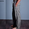Men's 100% Cotton Plaid Pyjama Bottoms Sleep Bottom Pajama Pants