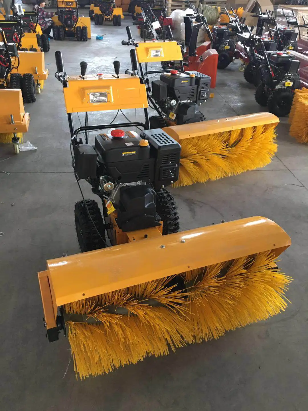 power sweeper for snow