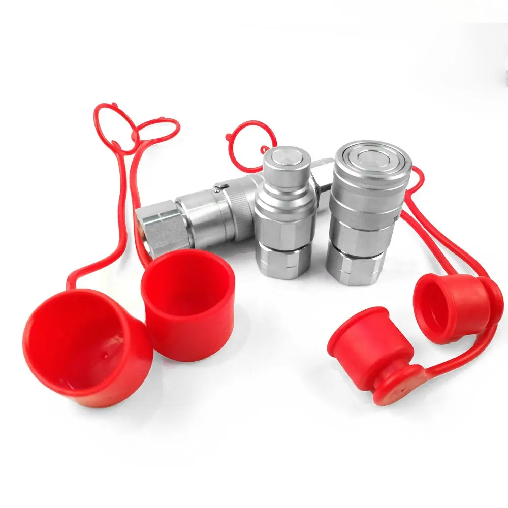 For Flat Face Skid Steer Coupling 1 Hydraulic Quick Coupler Rubber Caps