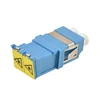 Fiber optical ftth / pc lc/apc laser caution plastic adaptor duplex sm dx adapter lc coupler with shutter