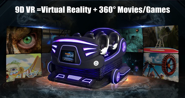 VART Large Capacity Six Seats 9D VR Family Cinema Virtual Reality VR Chair 