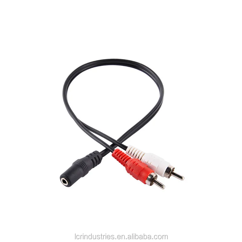 Universal 3.5mm Stereo Audio Female Jack To 2rca 3.5 Headphone Splitter ...