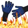 BBQ Essentials Heat Resistant Gloves, Non-Slip Silicone Coated Gloves for Cooking, Baking, Grilling, Camping