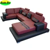 Comfortable quality leather big size round sectional sofa, corner sofa