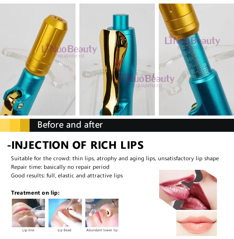 2019 New Needle Free Hyaluronic Acid Pen Lip Dermal Filler Injector