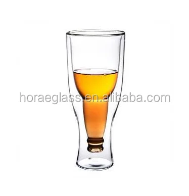 Creative Beer Cup Durable Double Wall Glass Hopside Down Wholesale.png