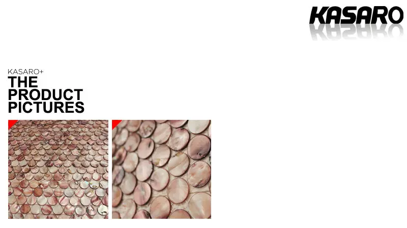 Rose Pink Round Mosaic Patterns, Shell Round Mosaic Tile (KMOP20120012)