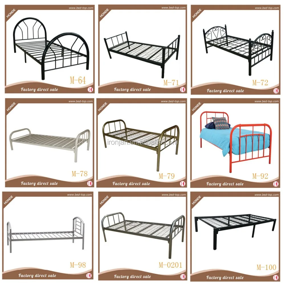 Metal Frame Single Cot Bed With Wood Legs Buy Single Cot Bed Size,Cheap Metal Bed Frame