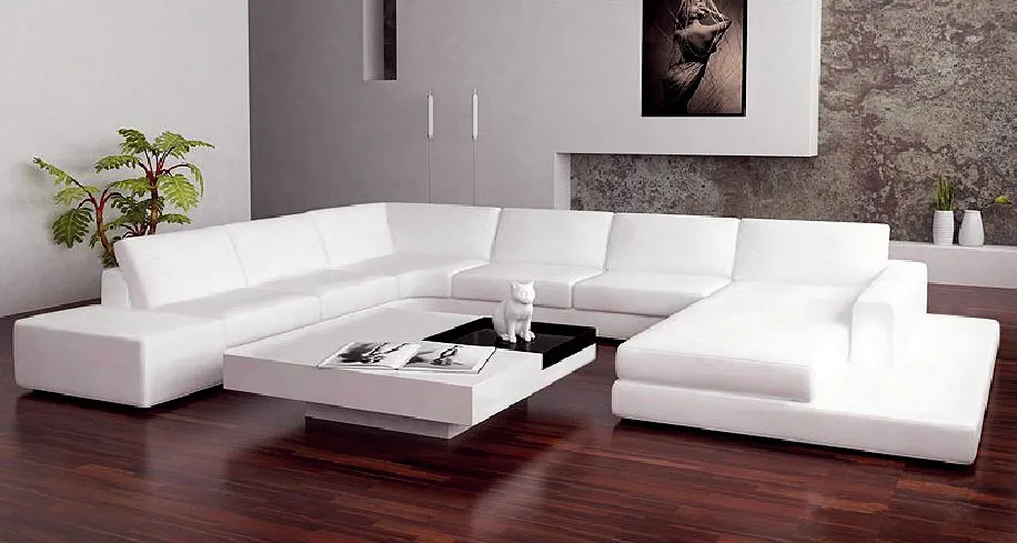 En forma de u grande living room muebles sofá elegante sofá de ... Mubles de sala elegantes