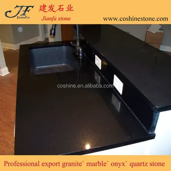 High Glossy Environmental Kitchen Black Galaxy Quartz Countertop