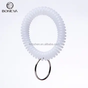 spiral cord keychain