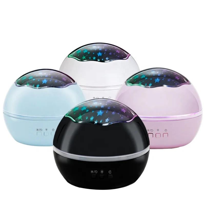 Cosmos Starry Light 8 Colors Mode 2 in 1 Rotating LED Night Light Replaceable Ocean Cover Projector for Kids Baby Bedroom