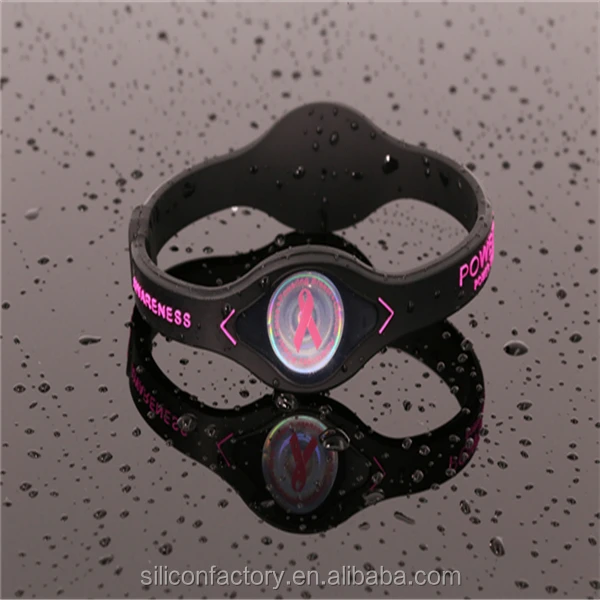 Cheap Custom Pink Ribbon Breast Cancer Awareness Power Force Bracelet