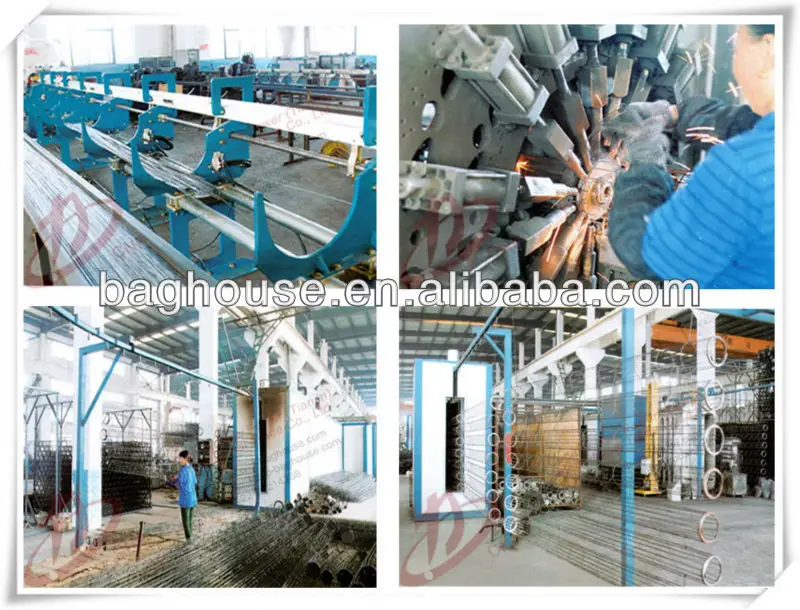 Industrial dust collector filter bag support cages