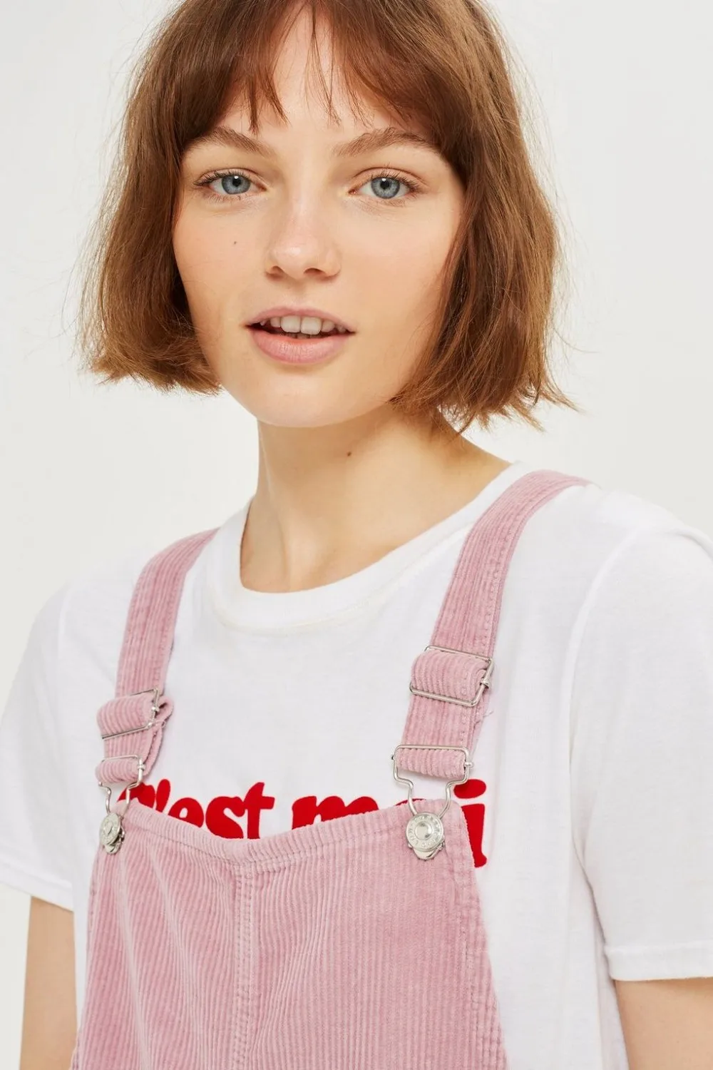 new fashion winter baby pink corduroy cotton women pinafore