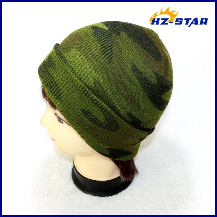 camo knit hat