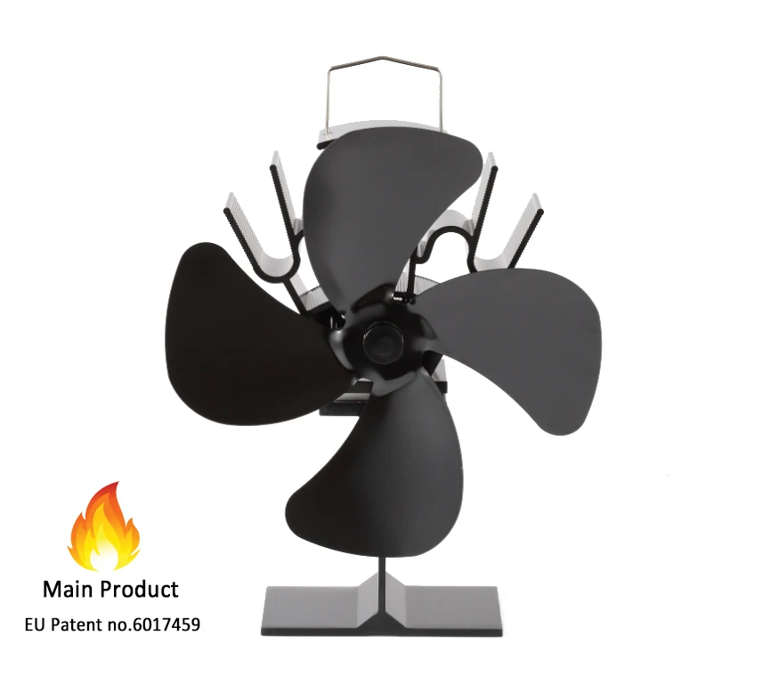 Durable Magnetic Flue Pipe Ecofan Heat Powered Stove Fan Fireplace