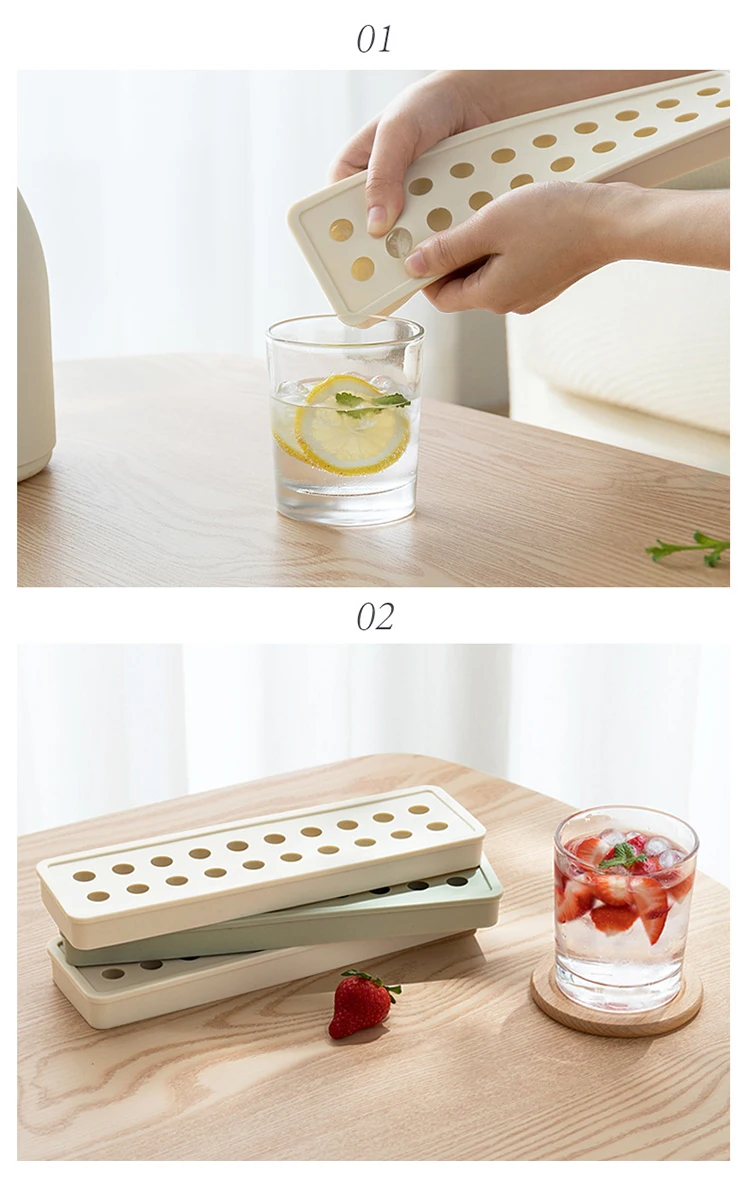 Summer Creative New Products DIY Whisky Multifunction Food Grade Silicone Rectangle Sphere Shape Ice Mold 20 Grids Ice Cube Mold.jpg