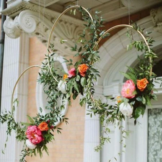 gold flower arch