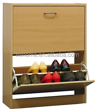 Wooden Shoe Storage Cabinet Box Case 2 