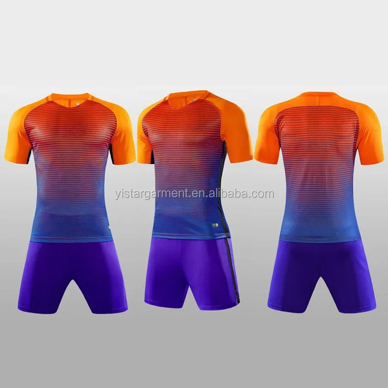 Orange And Purple Sublimated Personalized Football Jerseys Wholesale