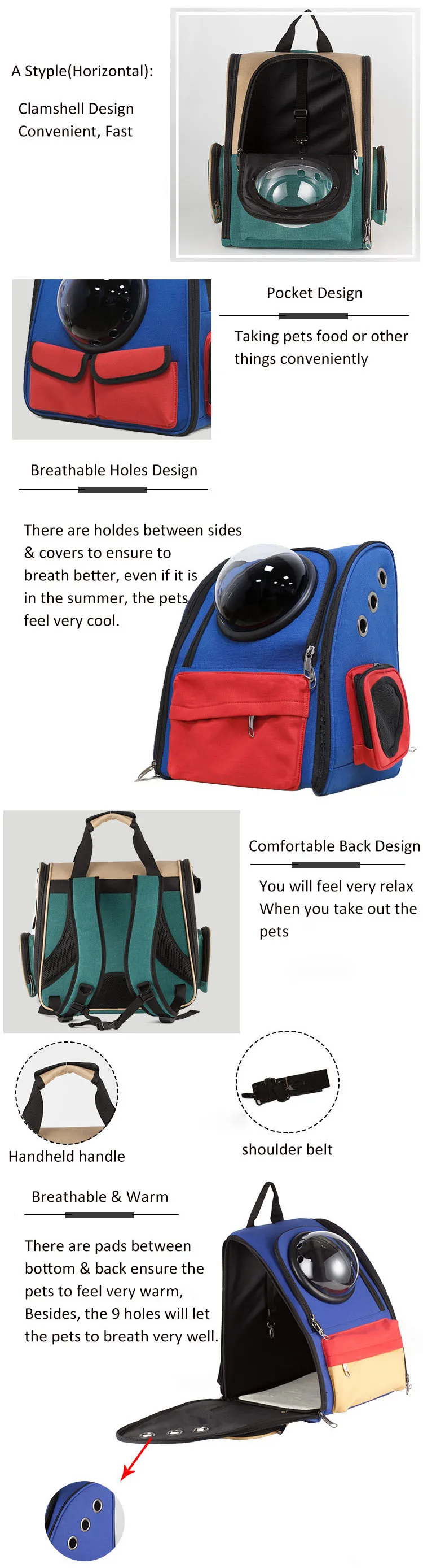 clamshell pet carrier