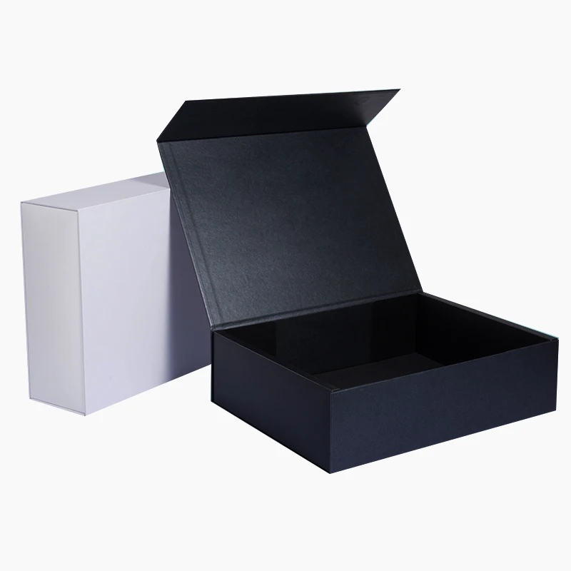 Customized Logo Matte Black Folding Magnetic T Cardboard Boxes 