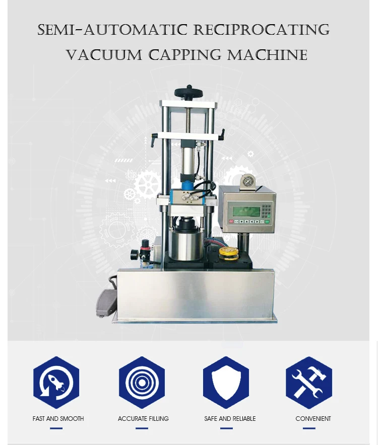 Semi-Automatic manual glass bottle capping machine metal cover capping bottles machine