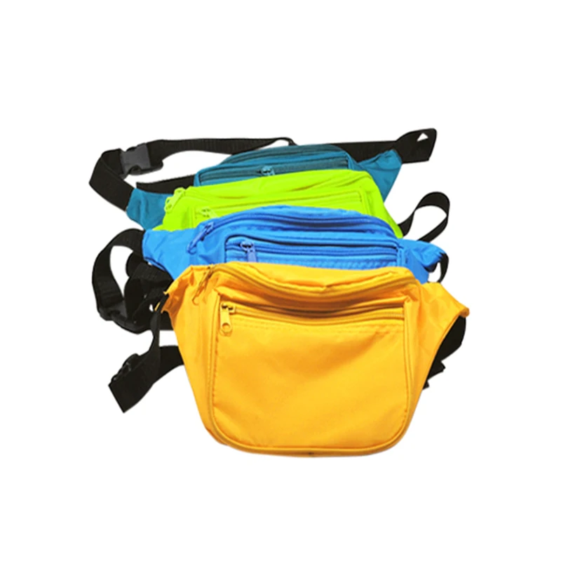 Unionpromo Custom Design Polyester Neon Colour 3 Zippers Sport Fanny Pack Buy Fanny Pack