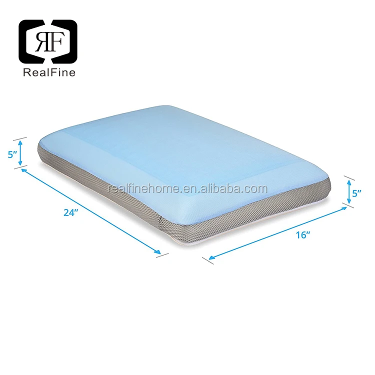 100 Polyurethane Memory Foam Doublesided Pillows Cooling Visco Gel