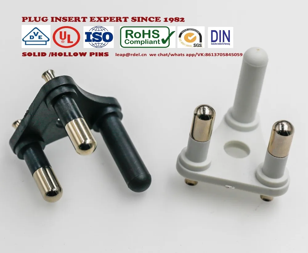 Saa035 220v South Africa 3 Pin Power Plug Hollow Type,Hollow Pin Buy South Africa Plugs Top