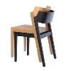 Restaurant Black wooden Chair Design stackable Leisure Dining Chair
