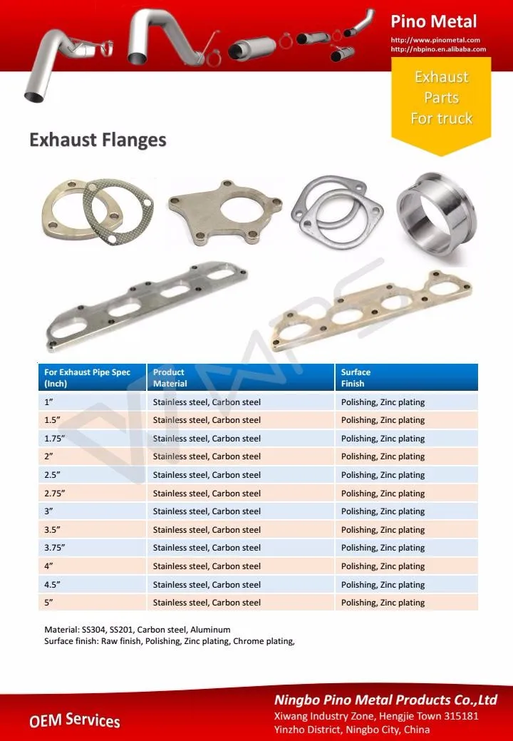 Pino Custom Exhaust Universal Stainless Steel Pipe And Flanges For