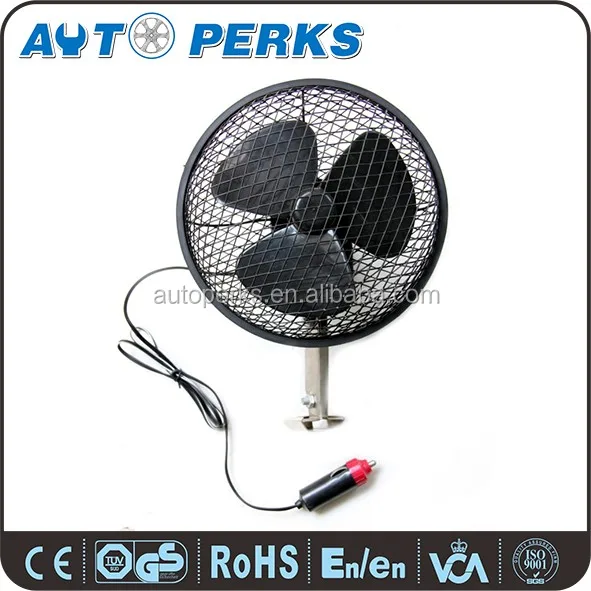 6'' Deluxe Oscillation Super Power Portable 12 Volt Fan With Clip Car