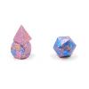MBW CNC machine yellow light blue and rose gold polyhedron game dice set custom dice