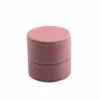 Customize round small size pink velvet ring box ring case