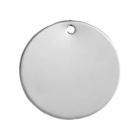 steel stainless round blanks silver stamping circle 30mm tone mm pack metal hole inch rolled thin sheet disc pendants 10pcs