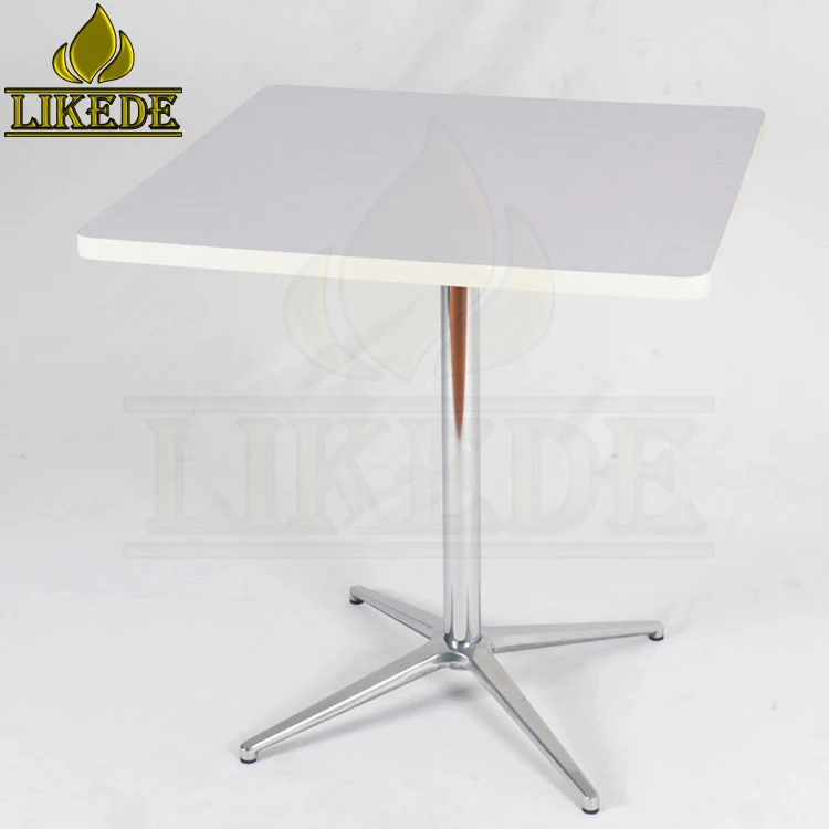 Morden Design Hot Sale Round Aluminum Dining Table Solid Wood Cafe Table for Hotel Restaurant Kitchen Use