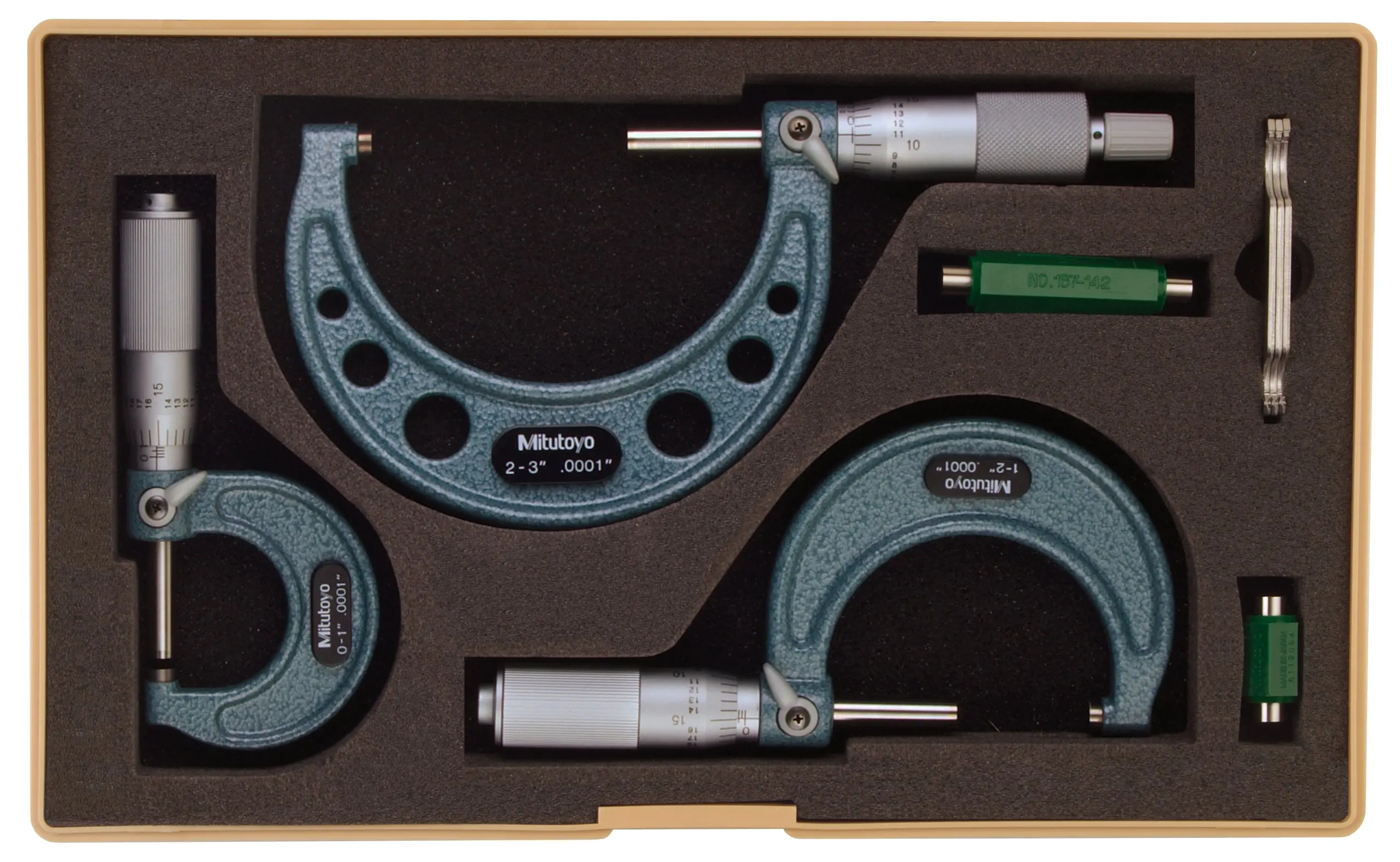0.0001 Resolution 012 Range Mitutoyo 10390840 Outside Micrometer Set