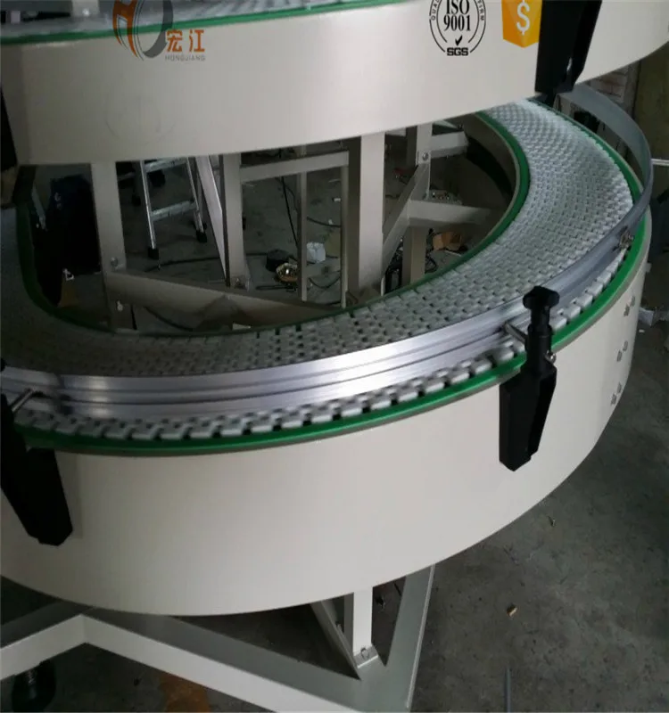 Spiral-shaped alpine conveyor design vertical incline elevator conveying equipment modular plastic belts chains freezer