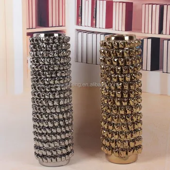 Large Porcelain Silver Decorative Indoor Floor Vase Large Porcelain Silver Decorative Indoor Floor Vase