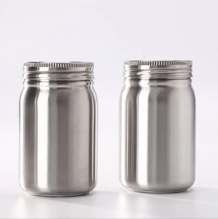 Stainless Steel Mason Tumbler With Lids 500 Ml Leak Proof Water Bottle