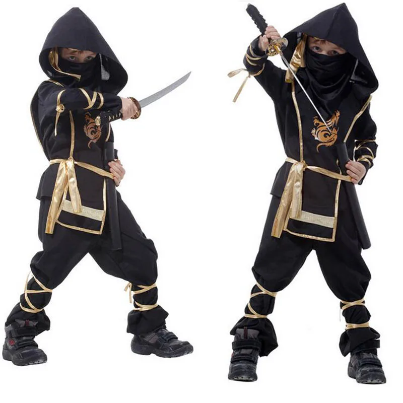 Boy Role playing Cosplay Halloween Costumes Kid Japanese Martial Arts Ninja font b Fancy b font